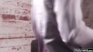 Petite Asian teen loses virginity to older teacher in hot classroom sex
