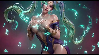 Ai Compilation Sona League of Legends Wet and Shiny Body