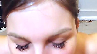 Hot Wife Gives Hot Blowjob Boobjob Until Cumshot