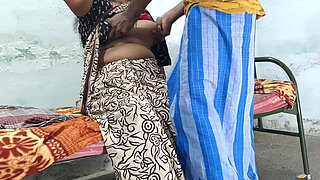 While My Stepmother Was Drinking Water, I Went There, Pulled Her Saree, and Had Sex with Her.