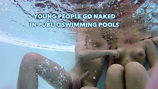 Teen couple wants to fuck in a public jacuzzi