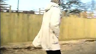 Amateur blonde cutie fucked hard in public