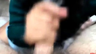 Teen Latina Babe Gives a Quick Blowjob Before School