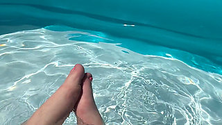 Solo Foot Play in Pool