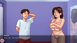 My STEPMOTHER's tits make me hard when I see her naked - 1 - Jazziuu