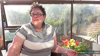 British Honey with Huge Tits Masturbating