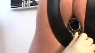Humiliating guy ass stretching