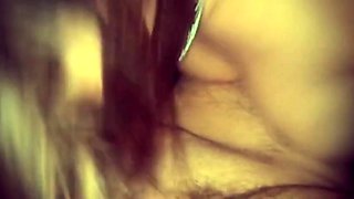 Big-Titted Brunette Blowjob and Facial in a Car