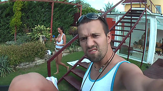 Wild Pool Party Orgy with Blondes Sucking Big Cocks