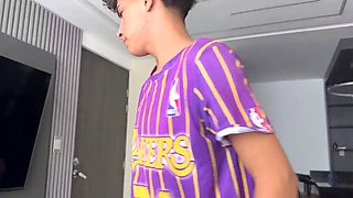 Stepson masturbates seeing the underwear of his stepmom and they end up having a good fuck.
