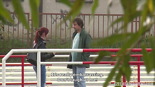 Czech experiment 7: anonymous sex with a hot redhead