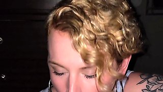 Homemade amateur blonde blowjob