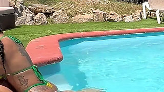 Neighbor Peeking at Us While We Have Sex in the Garden Pool - Yasmina Khan - Brady Bud