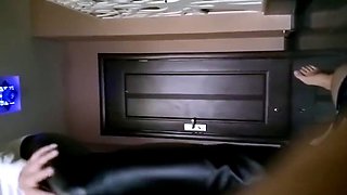 Japanese Femdom footjob with sharp heels