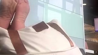 Close up foot fetish on cam
