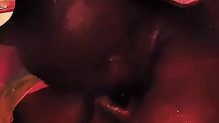 Having Fun in Shower, Tasting My Big Cock in Her Pussy BBC MILF