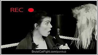 Female Wrestler Spank The Reporter And The Camera Girl