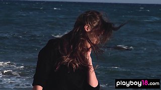 Raunchy Ukrainian teenager drops off her uniform