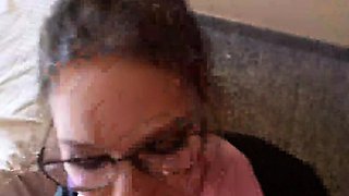 Step mom asked, don't cum on her face. Huge facial - messy
