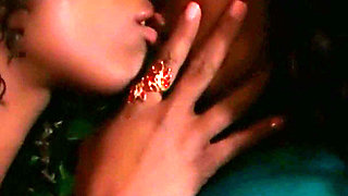 Curly Haired Ebony Girlfriends Lick Each Other to Orgasm