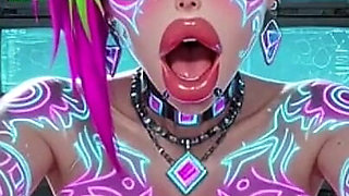 Cyberpunk Style Women Bouncing Boobs, Ai Animation