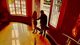 Blonde slut sucked and fucked with a rich and big cock