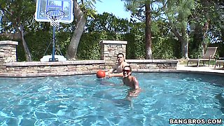 Basketball in the pool with booty girl Skin Diamond