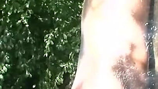 Humiliates wrapped in foil in the forest