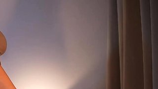 Vulva rubbing close up with blonde handling monster dildo