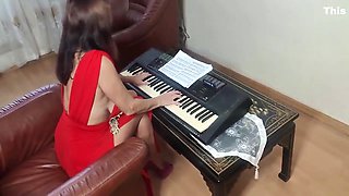 Kind Nick, Alina Tumanova And Wide Hips In The Stepson Fucked His Stepmom, Interrupting Her Piano Playing