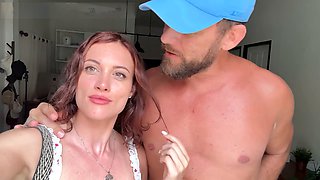 Porn vlog, model photoshoot, camera operator