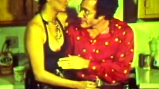 Retro Green-tinted Vintage Classic with Hairy Brunette Orgy