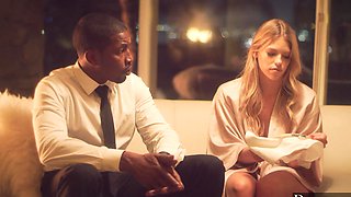 Isiah Maxwell and Leah Lee in intense interracial action