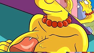 Massive Male Organ Fills Housewife Marge's All Holes: A Parody Comic