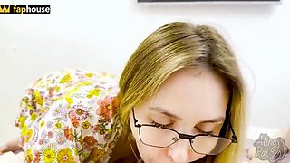 Jealous Stepson Watches Stepmom Alina Rai Blow Stepdad - Taboo Family Threesome POV