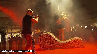 The camera is on stage with the PornoBand at the Alicante erotic festival in 2016 - MMM100