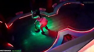 Latina Stripper Pussy Eating in DJ Booth - Old Man Fingers Her Before Pole Dance