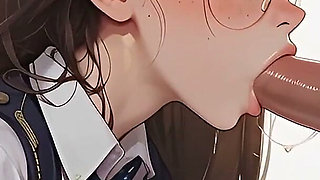 Nerd Stepsister in Stockings and Lace Lingerie by Brother - Ai Hentai Happy Family