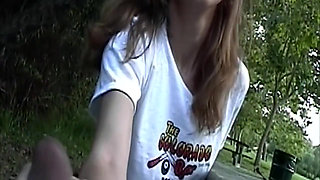 Amateur Handjob in the Park