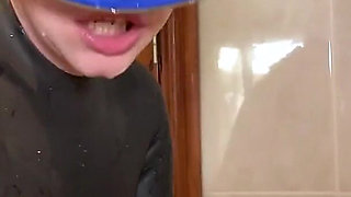 Flooded Mask Dishwashing in Wetsuit & Heels - Wet Mess Fun