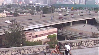 Hot Rooftop Threesome with Intense Fisting