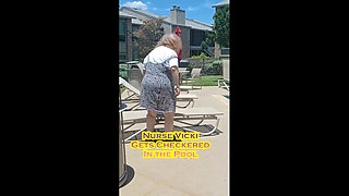 Nurse Vicki Wears Checkers to the Pool