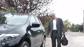 Naughty Blonde Girl Gets Fucked by a Horny Old Man