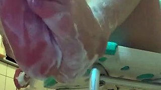 Cute amateur brunette naughty in solo jerking show on camera