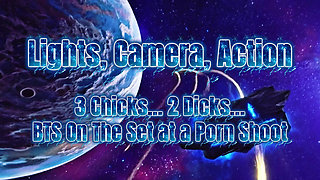 Bts on Set at a Porn Shoot House 3 Chicks 2 Dicks