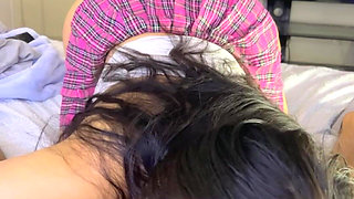 Asian Student Gets Creampie Reverse Cowgirl and Sloppy Blowjob