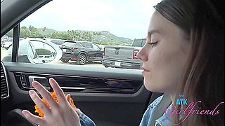 Car Sex With Super Hot Hairy Babe Blowjob And Fucked - Hairy Pussy And Armpits - Sia Wood