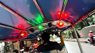 Skinny Thai girl with glasses loves sex