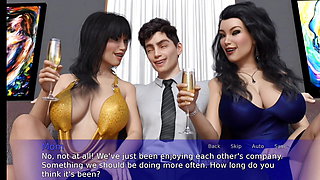 Two horny girls were sucking my big cock in a house party - 3D Hentai Animated Porn With Sound - F.I.L.F.