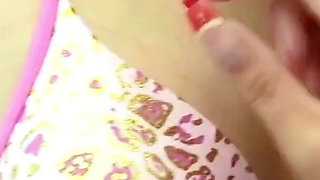 POV lesbian gives girlfriend with strap on in the ass